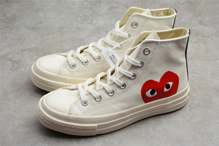 converse chuck taylor all-star 70s hi comme des garcons play white 150205c