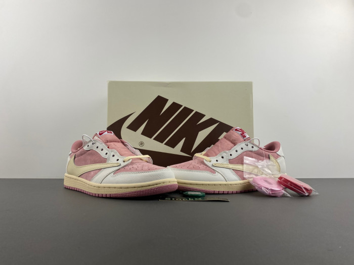 travis scott x air jordan 1 low og pink dm7866-600