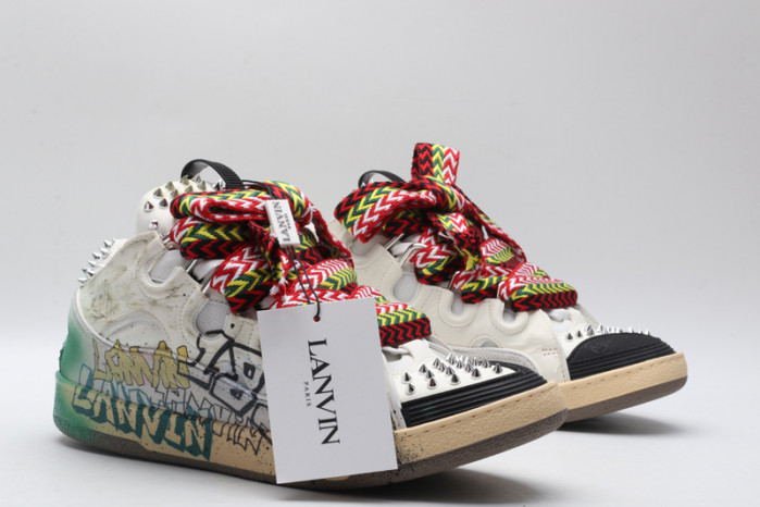 lanv1n leather curb sneakers