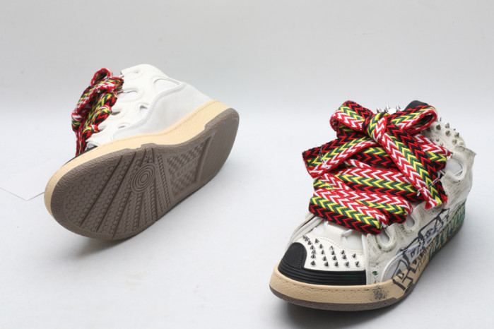 lanv1n leather curb sneakers