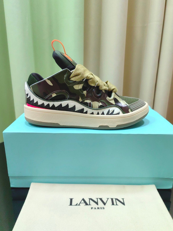 lanv1n leather curb sneakers