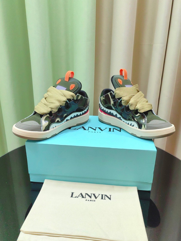 lanv1n leather curb sneakers