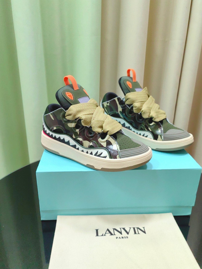 lanv1n leather curb sneakers